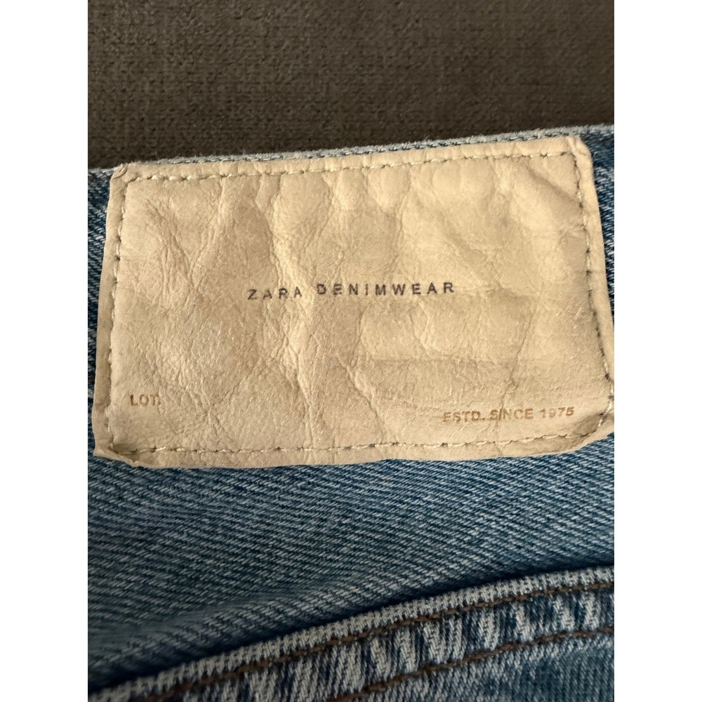 Zara Light Blue Straight Leg Jeans - Picture 4 of 7